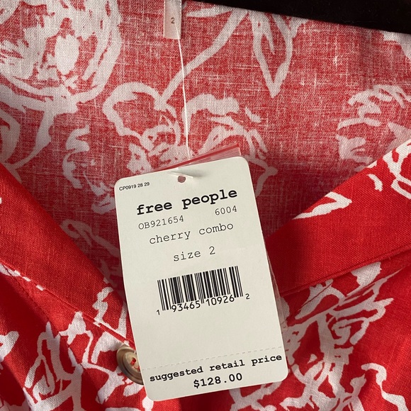 SOLD-NWT Free People A Thing Called Love Mini Dress Red Size 2 - Picture 8 of 9
